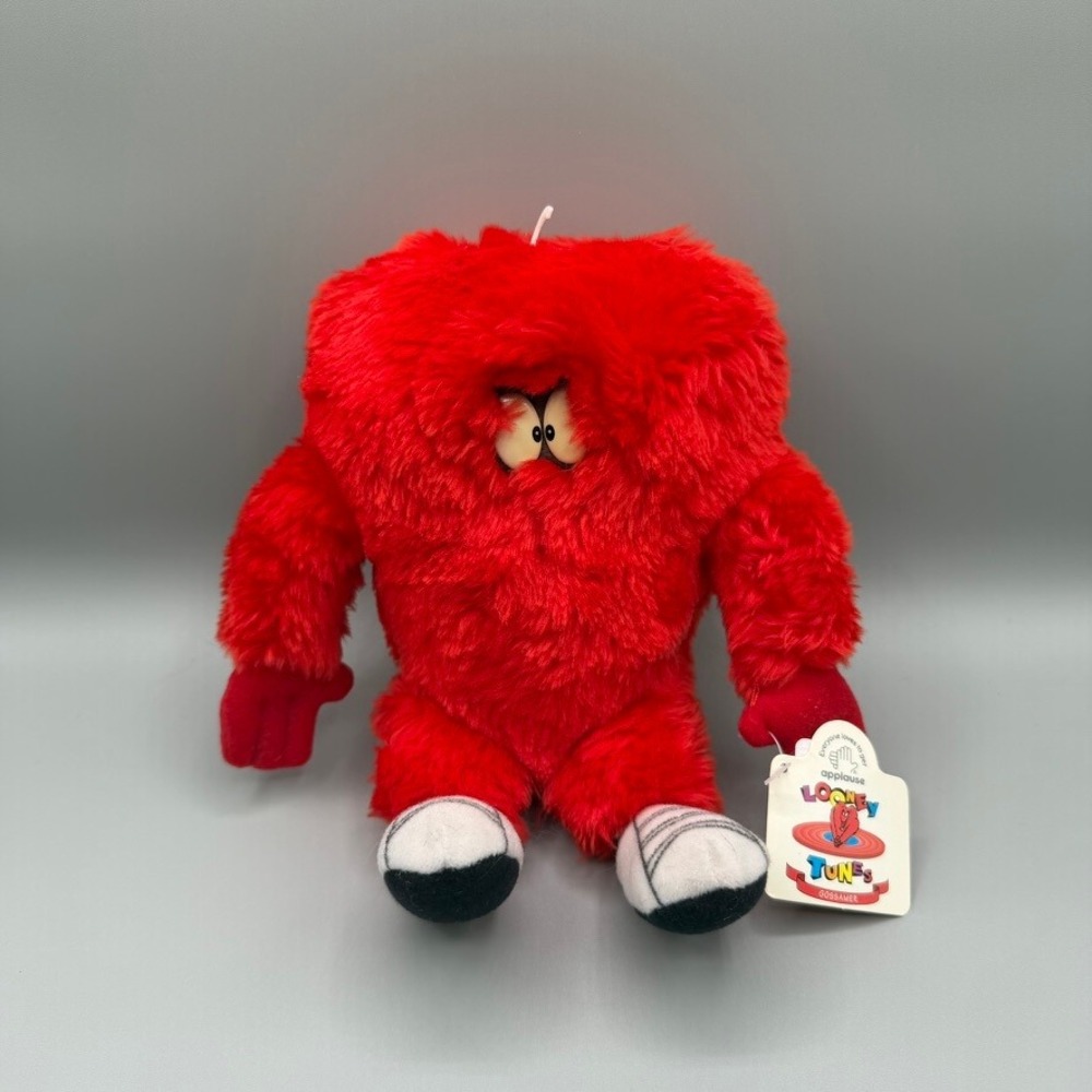 Vintage‎ 1996 Looney Tunes Gossamer Plush Red Monster Applause 9"- NWT